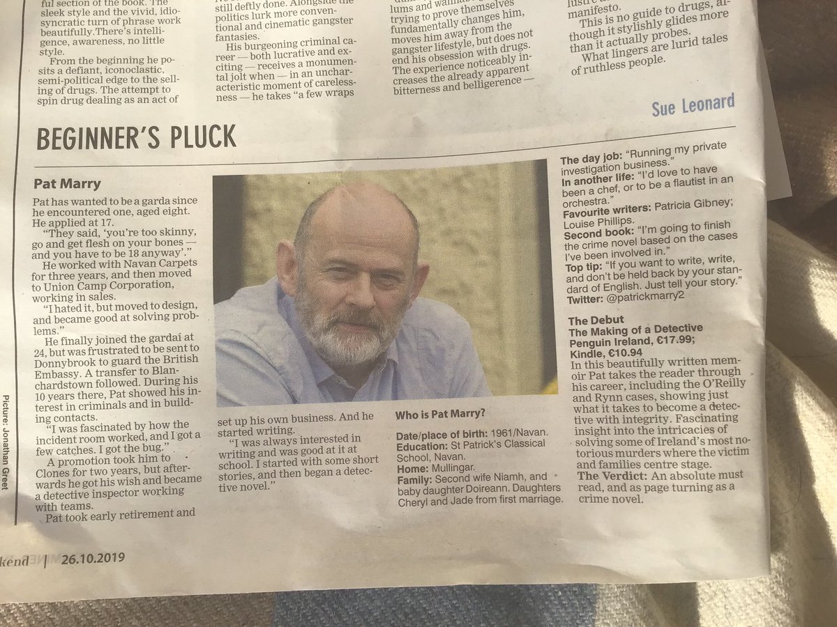 #themakingofadetective by ⁦@Patrickmarry2⁩ this week’s #beginnerspluck is a ‘must read.’ It’s as page turning as a crime novel. ⁦@irishexaminer⁩