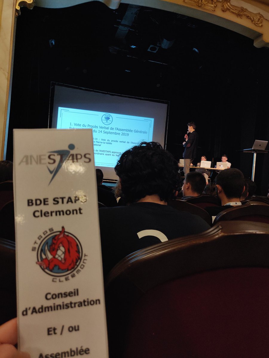 Bde_Staps_Clf's tweet photo. Présent à l'assemblée générale ordinaire de l'@ANESTAPS, ici sera présenté le bilan d'activité du mandat 2018-2019, s'en suivra la démission de celui-ci puis l'élection du bureau 2019-2020 ! https://t.co/1CMPRikiMX