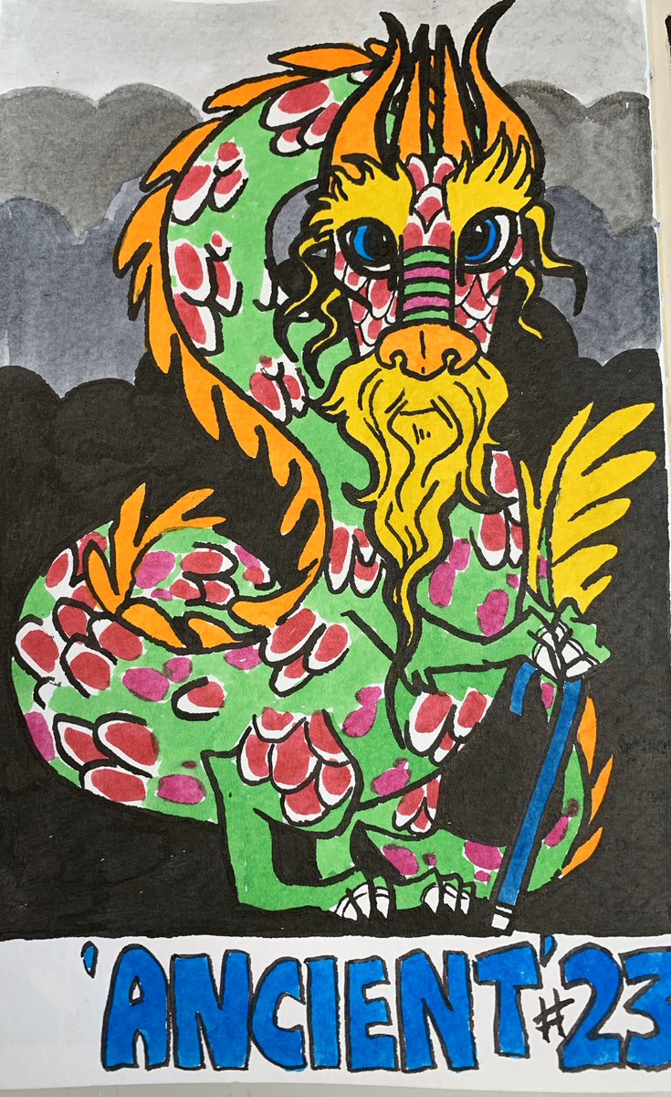 AnnimatedDragon's tweet photo. #Inktober2019 days 23 to 26, prompts Ancient, Dizzy, Tasty, Dark. 
Catch up and coloured version for Ancient. https://t.co/SpN6To7yPz