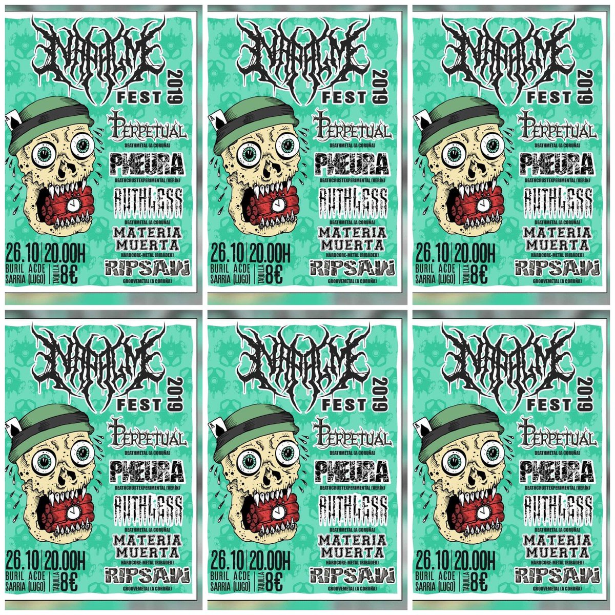 ¡Os esperamos hoy en el <a href="/Buril9/">Buril</a> (Sarria, Lugo) a partir de las 20:00!

Recordad que:
☢️ Las 50 primeras entradas se llevarán un CD de regalo cortesía de Base Record Production. 
☢️ Habrá un sorteo de material. 
☢️ Frente L. A. Santuario Animal estará recogiendo donativos.