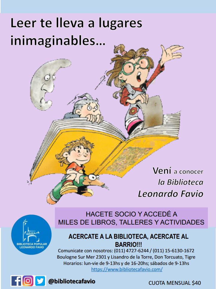 bibliotecafavio's tweet photo. ¡Sé parte de la biblioteca y llevate libros prestados!

Podés ver nuestro catálogo y pedir libros en nuestro sitio web:

https://t.co/WtbN96Rqys

#BPLF #Biblioteca #Popular #LeonardoFavio #BibliotecasPopulares #TigreMunicipio #Libros #Lectura #Cuentos #Novelas #Textos #Ensayos https://t.co/V4hE72FhTD
