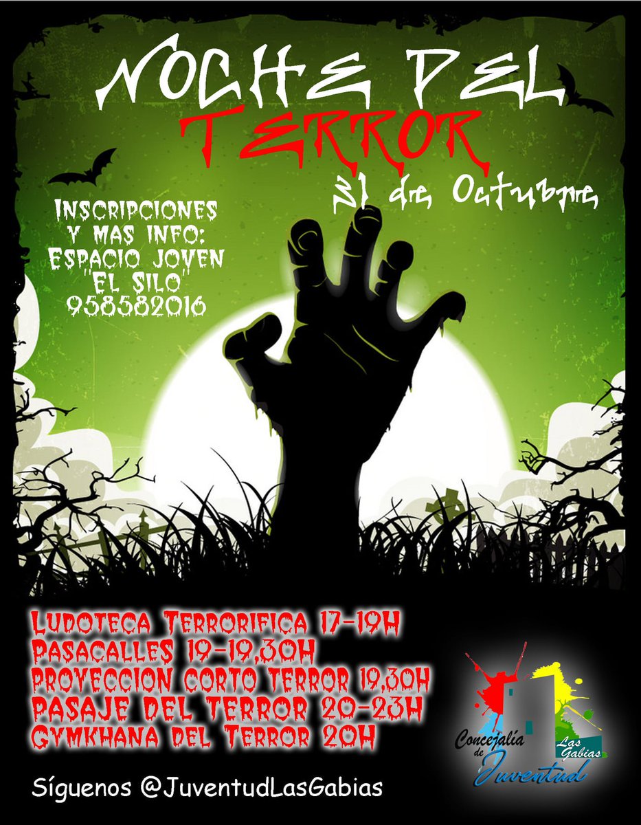 GabiaGames's tweet photo. Halloween 2019!!😈👻🦇
Nos vemos el día 31 en Las Gabias.
Inscripciones e información en
958 58 20 16 o Espacio joven "El Silo". https://t.co/eUiquIspCy