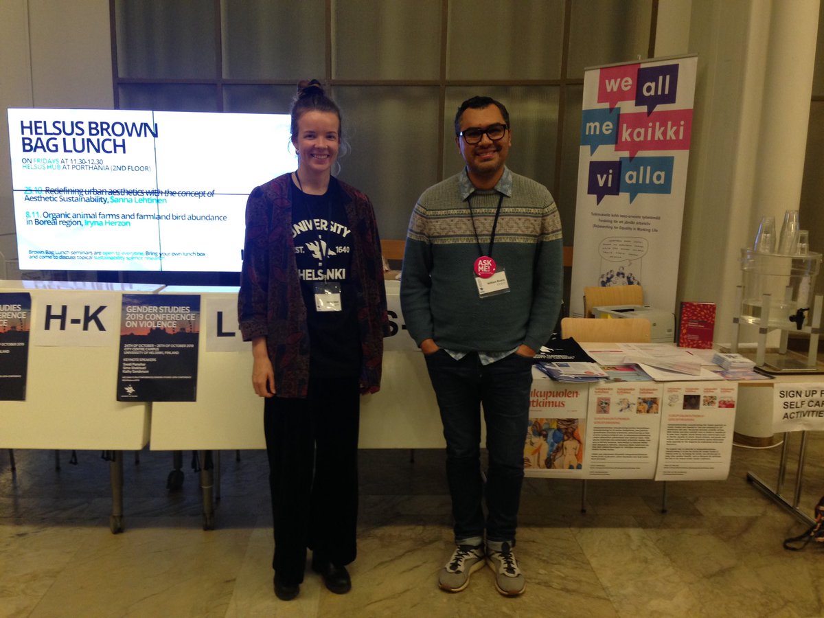 We want to thank all the great conference volunteers for making #OnViolence2019 possible! In the picture Jonna Säppi and William Rivera at yesterday's shift.