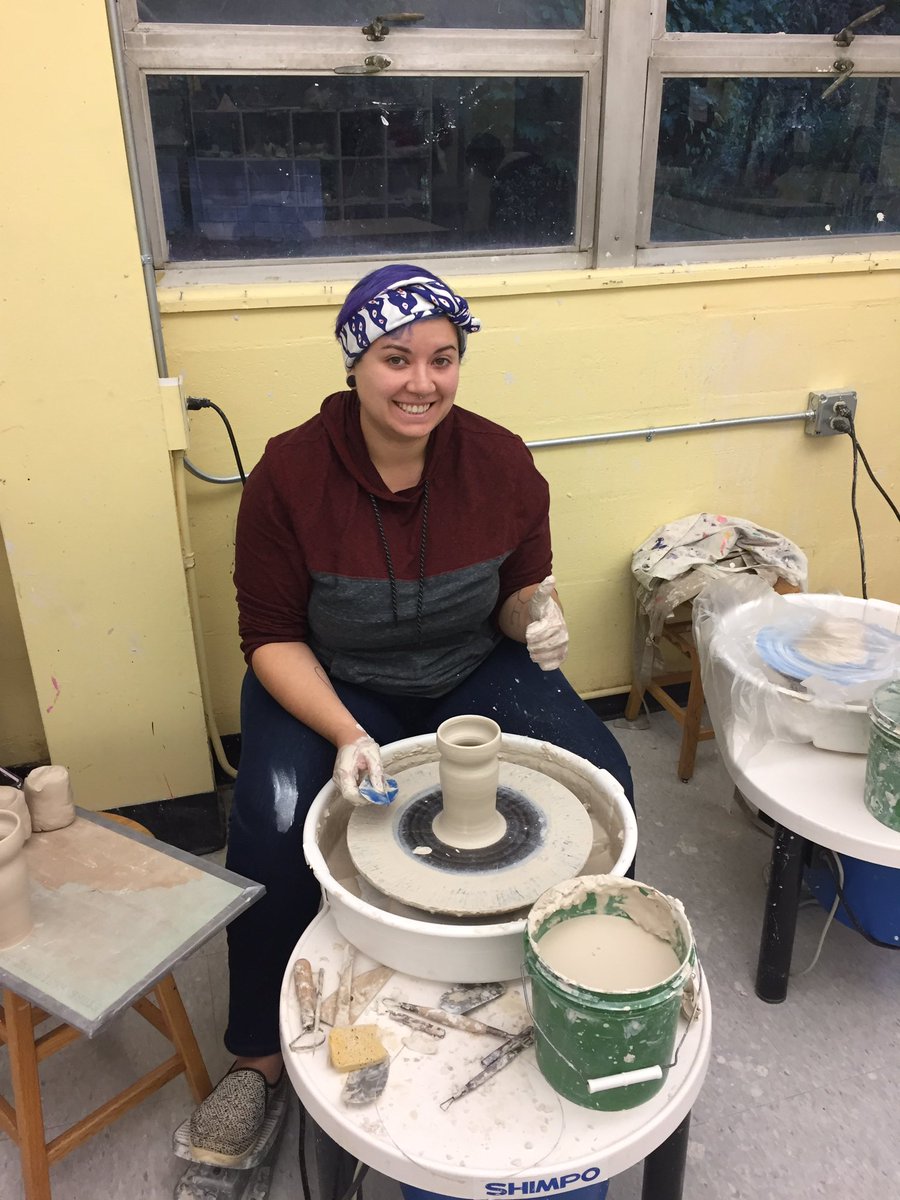 joygprince's tweet photo. Ms. Layson at the wheel. Love seeing our faculty engrossed in their craft! @AGSHurricanes #20yearsofAGS #thisisAGS https://t.co/jOsC7rYnZI