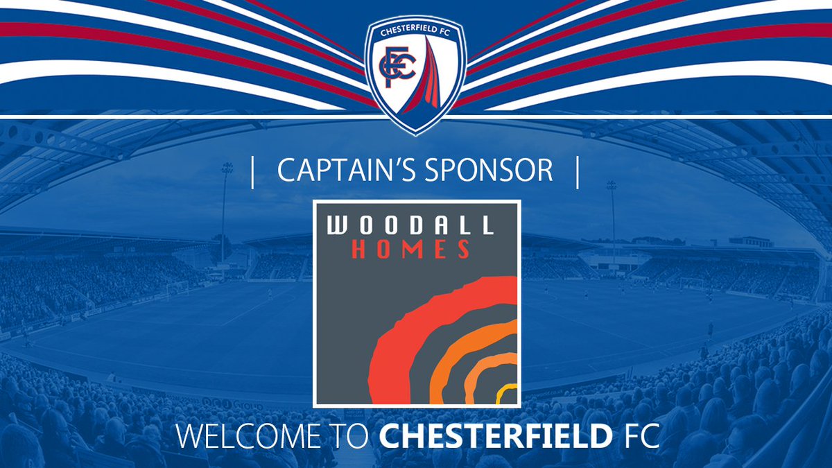 Welcome to our captain's sponsor today, <a href="/WoodallHomes/">Woodall Homes</a> <a href="/ChesterfieldFC/">Chesterfield FC</a>