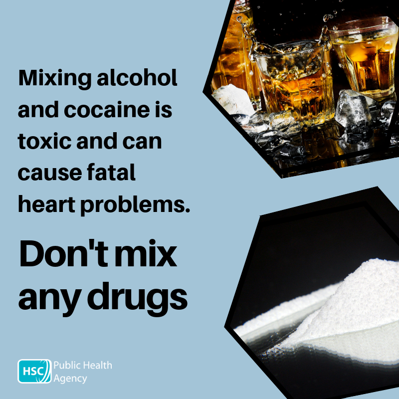 publichealthni's tweet photo. Mixing alcohol and cocaine is toxic and can cause fatal heart problems.

Don't mix any drugs.

Find out more at https://t.co/BSFooX7slM

If you're looking for drugs and alcohol support services in your local area, you'll find details on https://t.co/IZMNGtfpNZ https://t.co/Y3xZtCLgTb