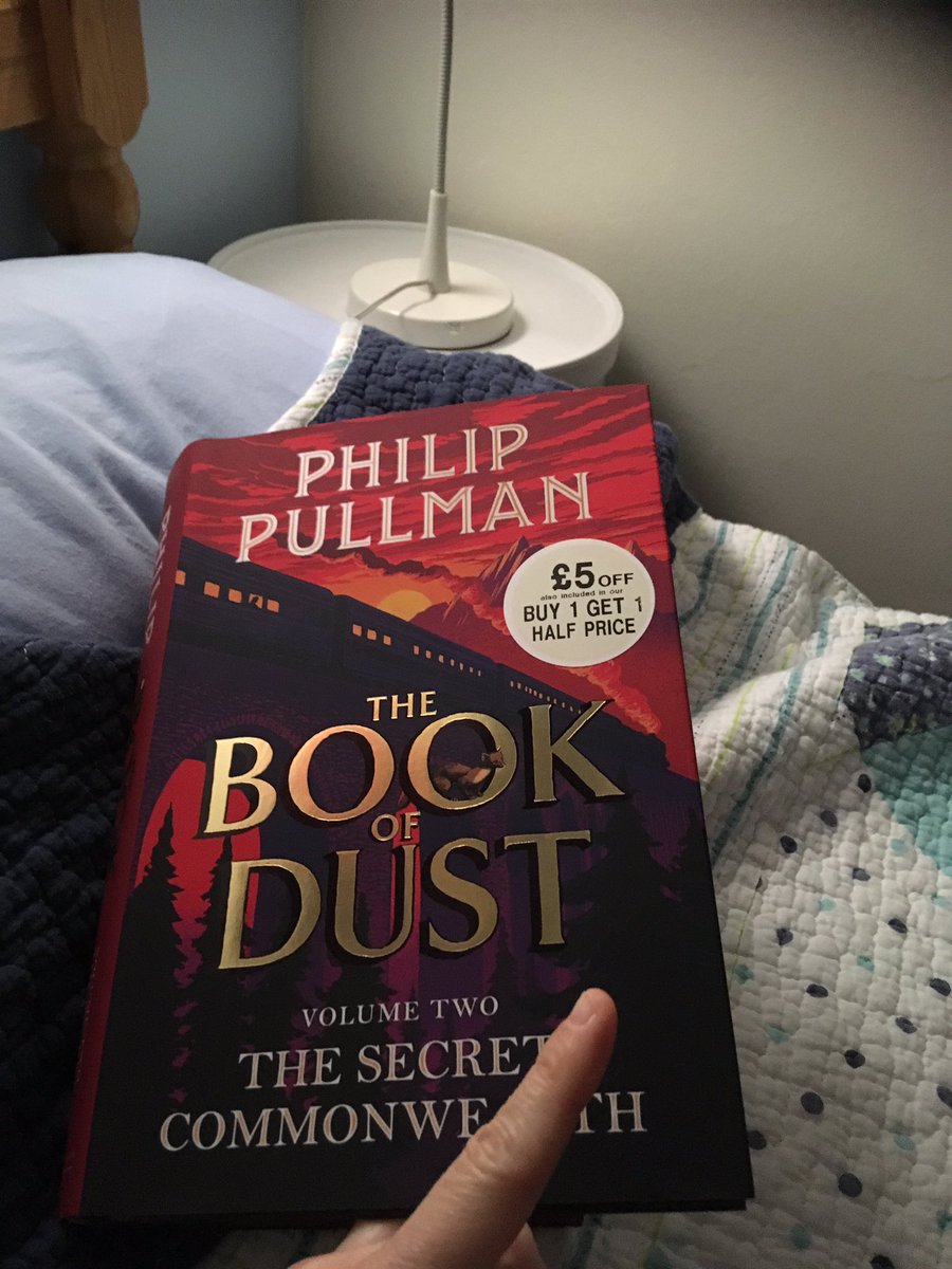 I can’t believe it’s going to take me two and a half hours to get from Hersham to St Albans today. At least I have the whopping hardback of the new #PhilipPullman book and can get lost in Lyra’s world instead.  #EngineeringWork