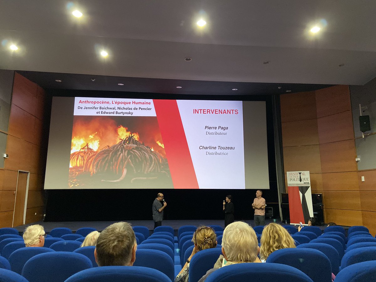 FFilmPol's tweet photo. #Anthropocene l’époque humaine est diffusé en avant première dans la salle Abel Gance pendant que le #jury visionne #ZeroImpunity film en #compétition des frères Blies dans la salle des congrès https://t.co/aiTSXv9yR1