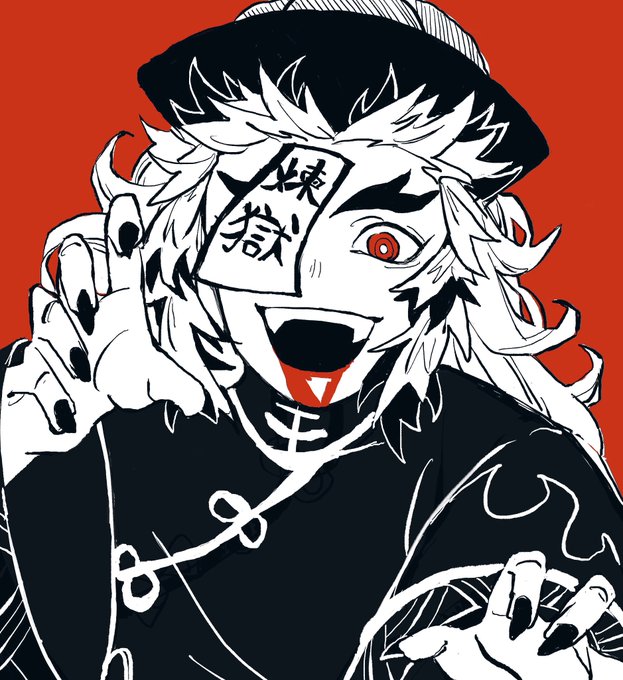 さちさんがTwitterに投稿した煉獄杏寿郎(鬼滅の刃)のイラスト。