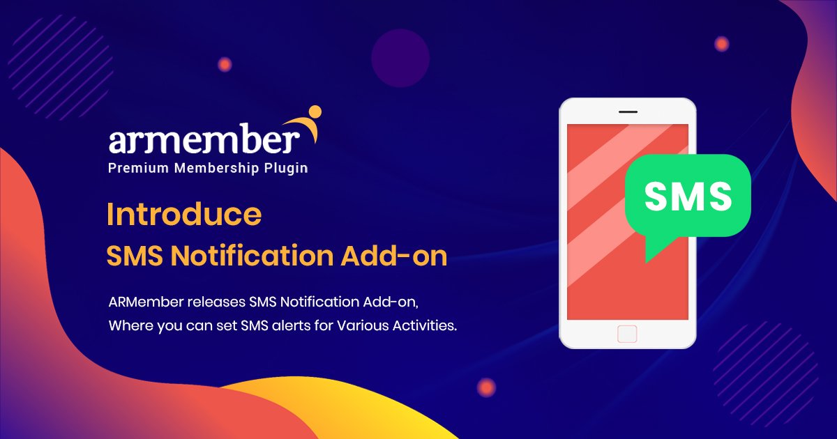 reputeinfosys's tweet image. Here we are happy to announce that ARMember is launching SMS Notification addon, where you can send sms notification for various events like purchase plan, before plan expiration, payment due etc. #armember #smsaddon #smsnotification

Buy plugin from here: armemberplugin.com/armember-addon…