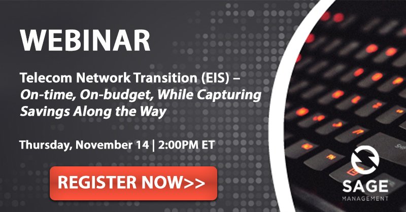 GovEventsGroup's tweet image. Learn how to avoid unforeseen pitfalls of a #telecom transition by establishing control mechanisms around ordering and billing processes. Register today for the Telecom Network Transition #webinar on Nov. 14 at 2pm ET.  bit.ly/2qvRrUx #TelecomNetwork #EIS