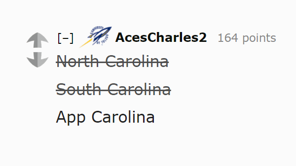 RedditCFB's tweet photo. Tell everyone! #APPvsSC https://t.co/Z85yWP8fkB