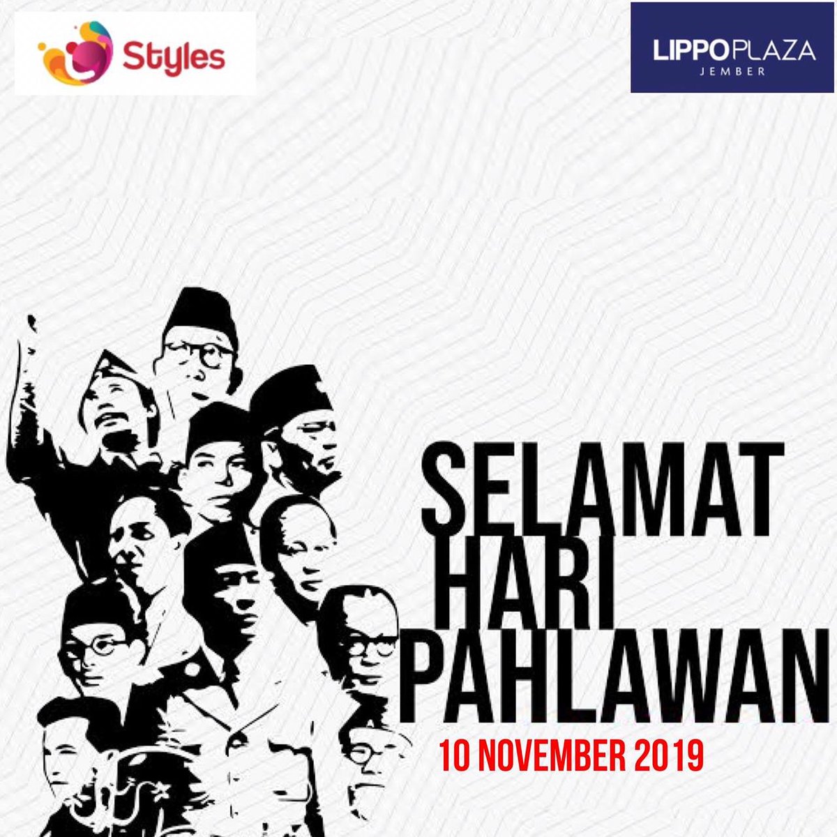 LippoPlzJember's tweet photo. Lippo Plaza Jember mengucapakan Selamat Hari Pahlawan.
10 November 2019.
#lippoplazajember
#lippoplaza
#lippomalls
#lippo
#infojember
#selamatharipahlawan
#10november2019 https://t.co/i4lQI0M7Mf