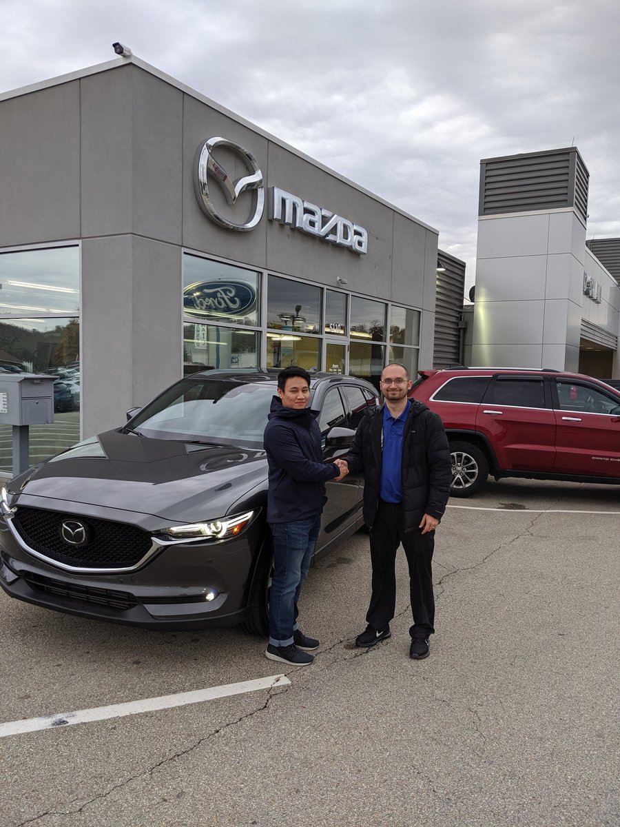 Congratulations to Ray!  He drove home the 2019 Mazda CX-5 Signature in Machine Gray Metallic!  Thanks, Ray!  
#DriveYourDreams
#Smail #Mazda #CX5 #Signature #MachineGrayMetallic #LED #AWD #VentilatedSeats #NappaLeather #HeatedSeats #HeatedSteeringWheel #360ViewMonitor