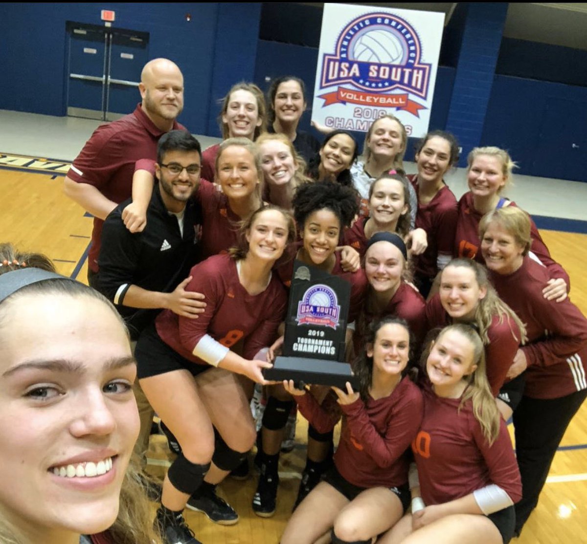 MCScotsVB's tweet photo. Your Maryville College Scots are undefeated USA South champions! Go Scots! https://t.co/kEWBBqqQtH