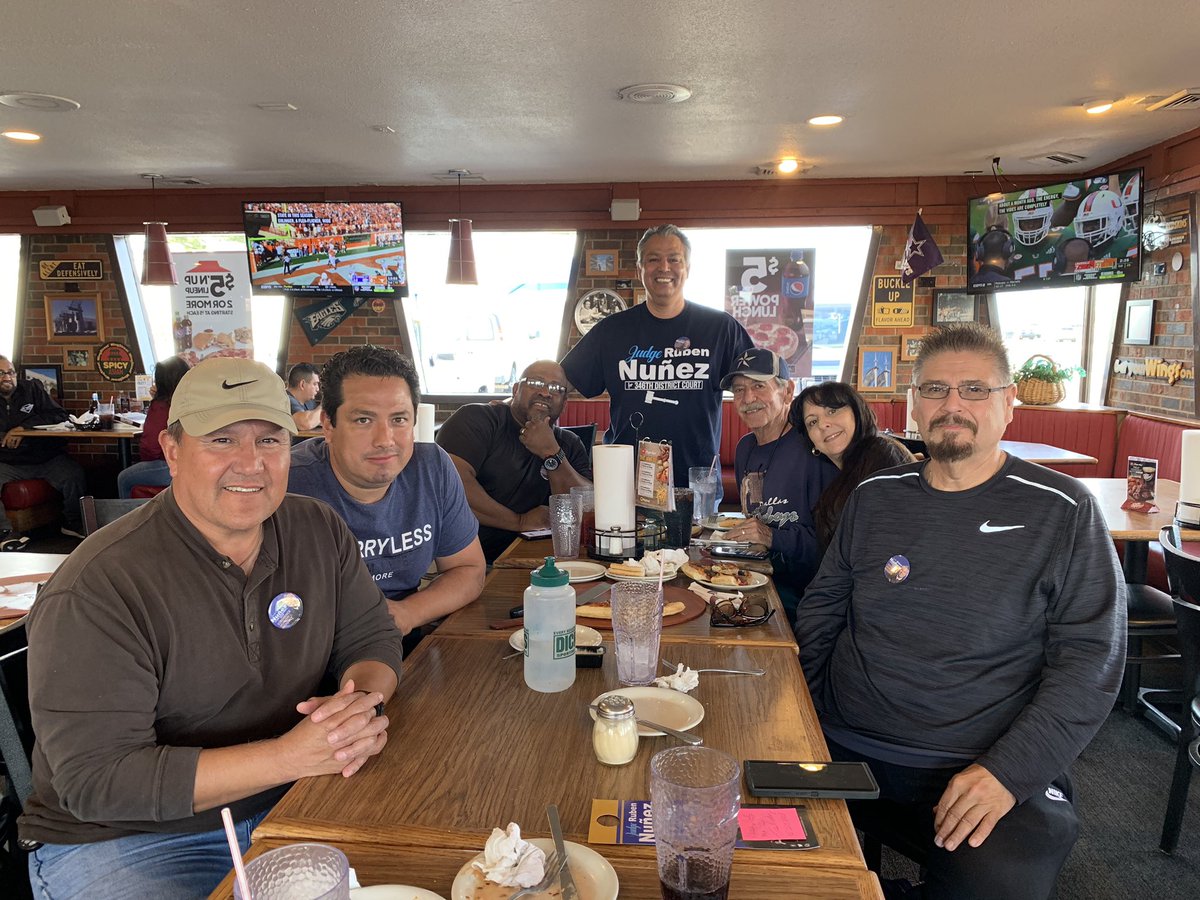JudgeNunez's tweet photo. Today was a very busy and productive day. First, we officially signed up to be on the Democratic ballot for the 346th District Court. Then we started meeting voters, putting signs and had some lunch with my team. Now it’s time to to work at JMAG from 6:00-12:00 pm. https://t.co/P8VZy9LGPn