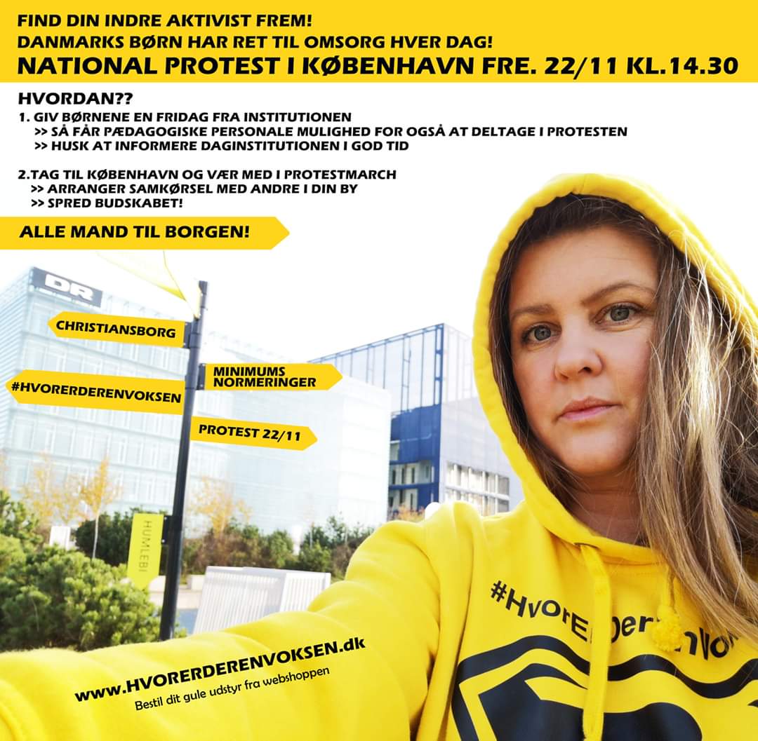 MarieBlond_'s tweet photo. NATIONAL PROTEST DAG 22/11💥 Find din indre aktivist frem 🔥
#HVORERDERENVOKSEN
#MINIMUMSNORMERINGERNU
#DKPOL
#GODTBØRNELIV
@kommunerne @DanskeKommuner https://t.co/btqwQni77G
