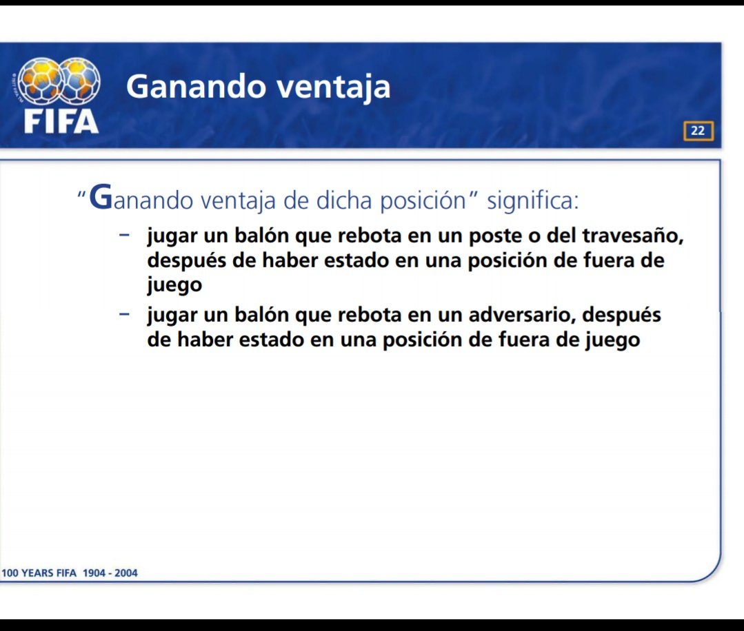 A ver si leyendo el reglamento de FIFA <a href="/jcscelza/">Juan Carlos Scelza</a> aprende que no puede ser offside si el jugador no toca la pelota o interfiere a un adversario.. dejar pasar la pelota no es interferir en el juego papá!