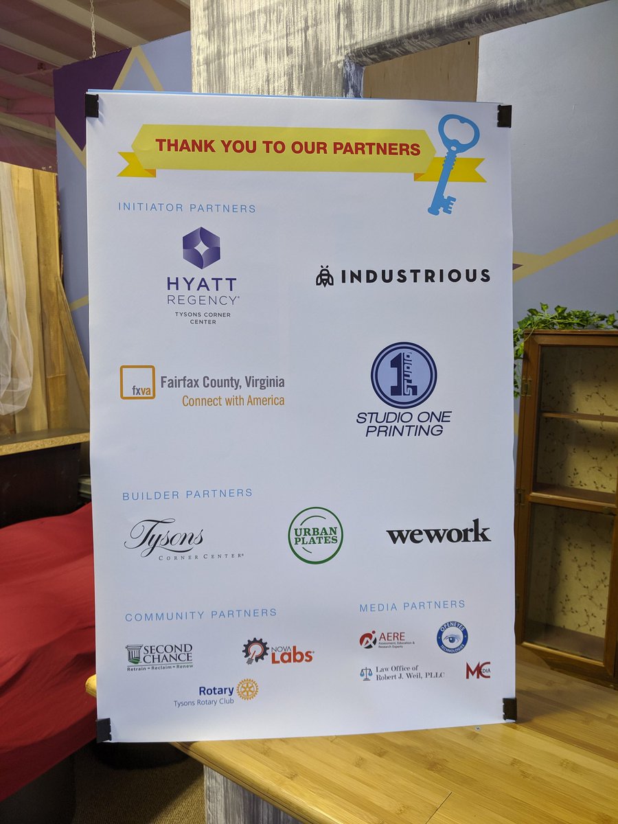 TEDxTysons's tweet photo. Special thanks to all of our partners, without whom this event would've been just an ambitious plan in a piece of paper. 🙌

@TEDxTysons #Doorways2019 https://t.co/9CIRIverBg