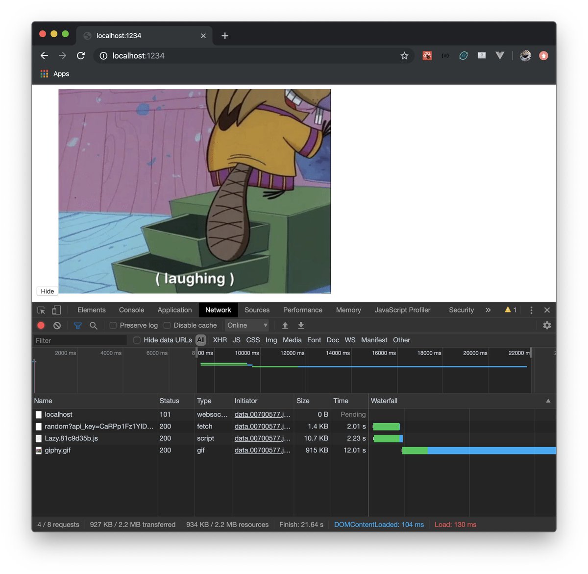 devongovett's tweet image. My weekend hack project so far: experimenting with React Concurrent Mode + Parcel 2 plugin for colocated queries.

Automatically hoists data fetching code into the parent bundle so it can be loaded in parallel with the code!

This type of optimization is really easy in Parcel 2!