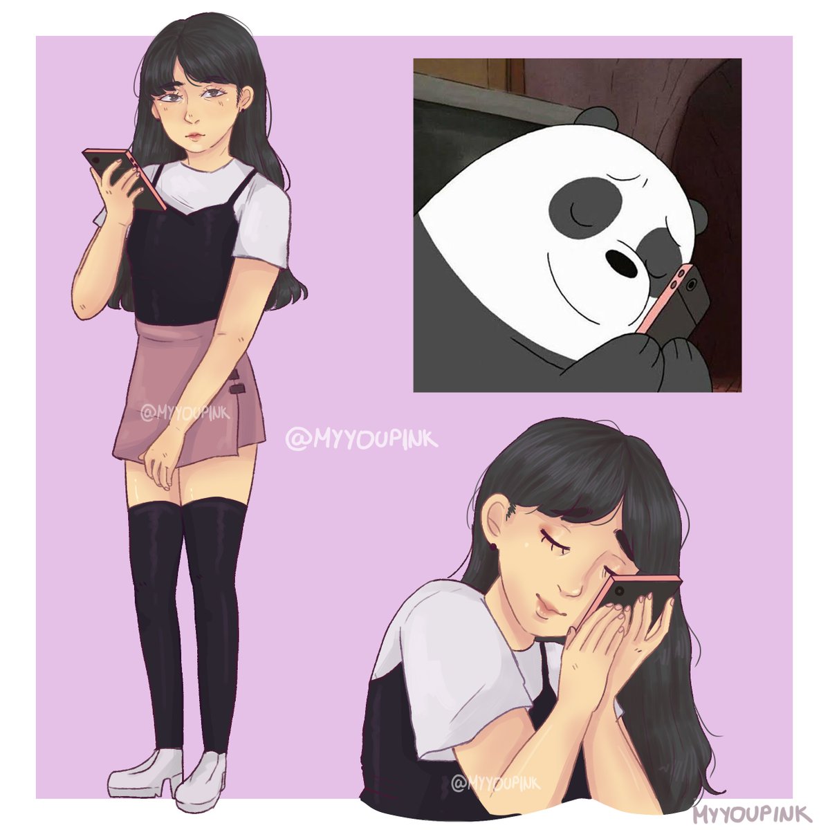 myyoupink's tweet photo. i wanted to do this a long time ago , i loved the result // quería hacer esto hace tiempo , me encanto el resultado 

#WeBareBears #escandalosos #somososos #CartoonNetwork #humanizates #drawing https://t.co/zxTHI9hmbG
