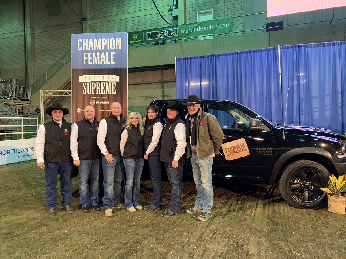 FarmfairInt's tweet photo. The Grand Champion Female was Angus cow BROOKING COUNTESS from Brooking Angus of Radville, Saskatchewan. The Grand Champion Bull was Limousin GREENWOOD ELECTRIC IMPACT ET from Greenwood Limousin of Lloydminster. Thank you to @RamTrucksCanada and our judges. #farmfair https://t.co/YwXV2yYSPa