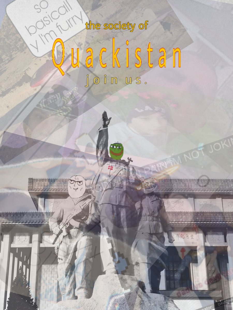 To @QuackityHQ @RobloxGhandi @ROBLOXBRASIL4 @SUBWAYR0BL0X @Quackistan1 
Denmark and the entirety of your subscriber count, YouTube and Twitch, Twitter and Instagram, we are all behind you. Long live the Quackistani Government!