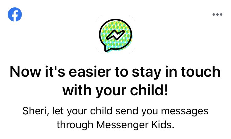 SheriLBlume's tweet photo. Really Facebook? You know when I am thinking about buying a vacuum cleaner and show me ads but you can’t figure out my kids are over 18 and have text capabilities?
#Wut #DidntAskForThis #AlsoHateFBMessenger https://t.co/vwWdMmhJrK