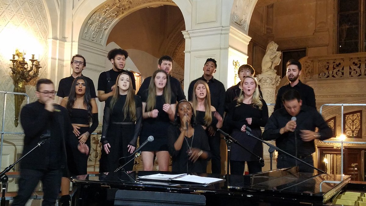 wsdirector's tweet photo. @BryantTBL and the Bryant Singers singing at Voices in Harmony at Salve Regina tonight.  Impressive show! Lots of talent! https://t.co/qh5ABpIOyh