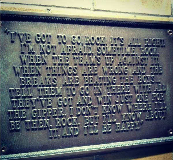 On this day in 1928...

Knute Rockne shares the immortalizing story, "win one for the Gipper," to rally Irish to a 12-6 victory over undefeated Army.

#GoIrish☘