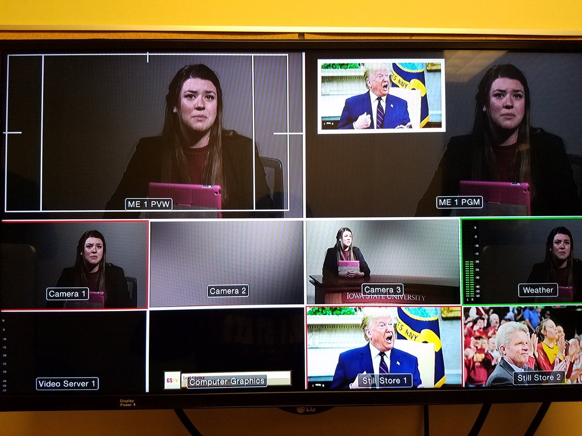 Shout out to Leah <a href="/gebberss/">leah gebeke</a> who not only agreed to fill in on my anchor team tonight, but solo anchored the newscast when the second anchor called in sick. MVP of the night! <a href="/greenlee_tv/">Greenlee School TV</a>