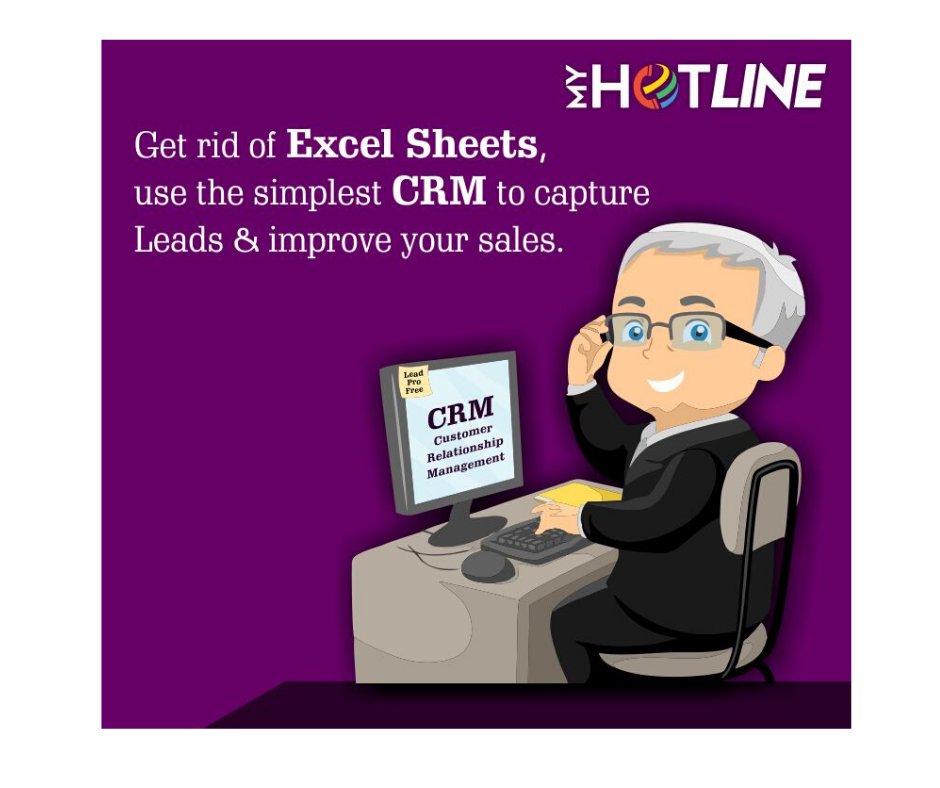 myhotline_co's tweet image. Get rid of Excel Sheets, use the simplest CRM to capture Leads &amp;amp; improve your sales.
Contact us 95177-01234 for getting more detail.
#excelsheets #customerrelationshipmanagement #bestcrm #bestcrmsoftware #crmdatabase #crmforsmallbusiness #customermanagement #bestcrmforbusiness