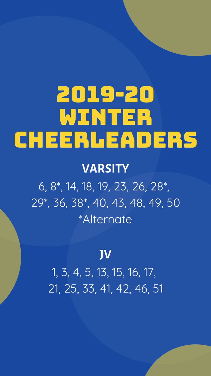 LPLionsCheer's tweet photo. CONGRATS TO OUR 2019-20 WINTER CHEERLEADERS!! Thank you to all of the girls that attended tryouts! 💙💛 https://t.co/m39bYUufF0
