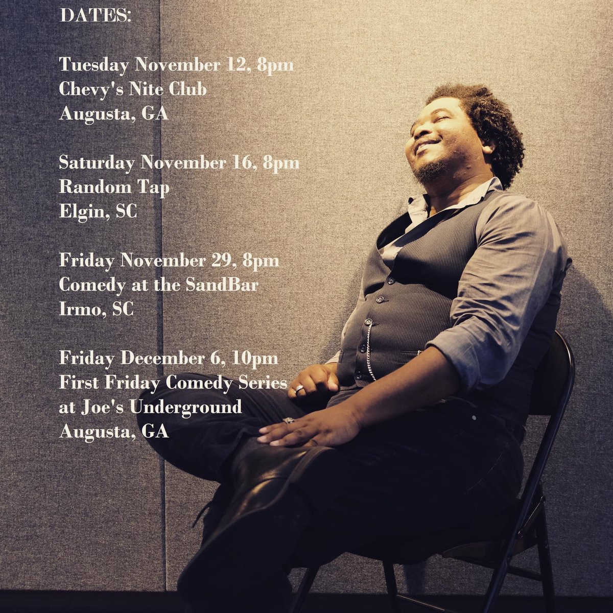 A good laugh makes for good stuffing—turkeys and stockings alike, I’d reckon:
#augustacomedy #standupcomedy #columbiacomedy