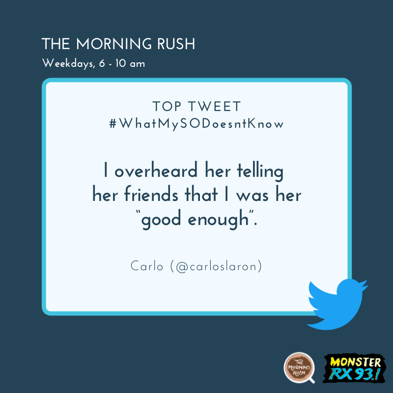 RX931's tweet photo. #WhatMySODoesntKnow from @carloslaron https://t.co/0kBRbvu6GO