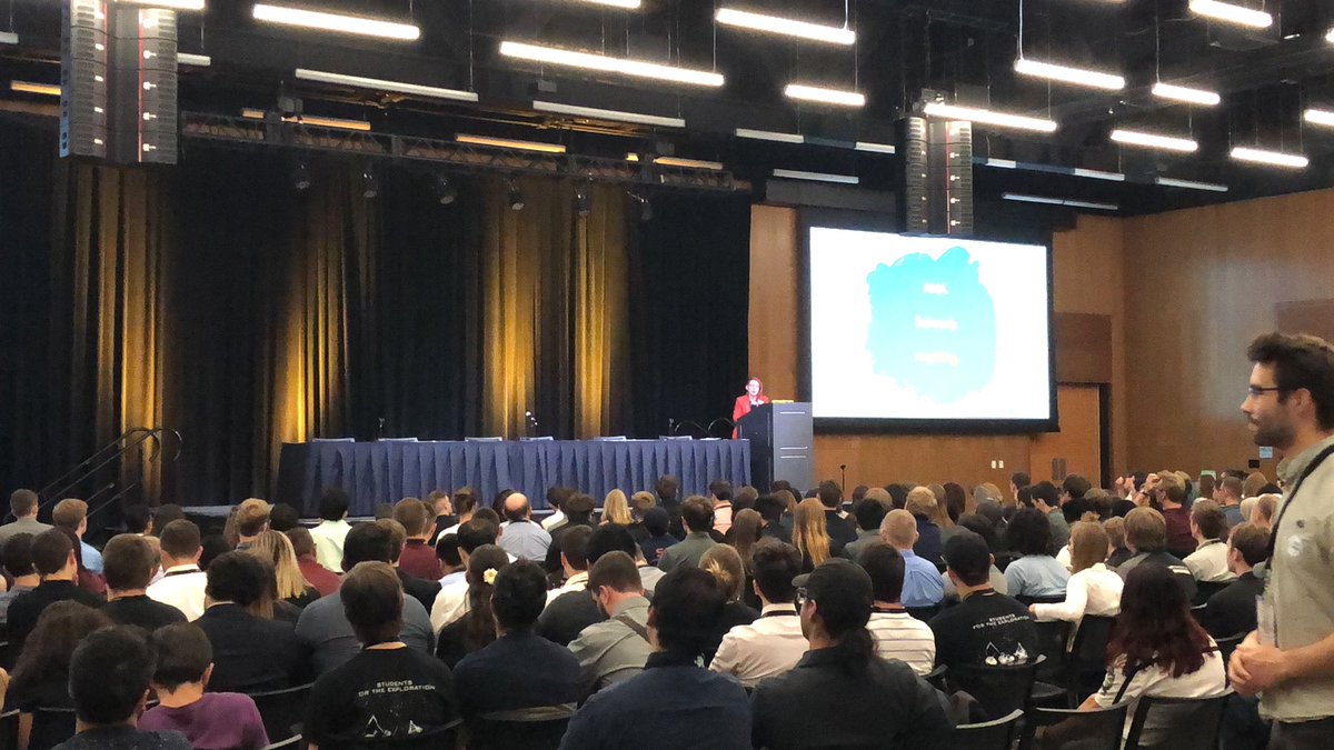 Pomerantz's tweet photo. Without fail, @SEDSSpaceVision is one of the best conferences of the year, every year. Off to a great start this year with an excellent welcome from @Jim_Bell and an unprecedentedly thoughtful and engaging opening keynote from @tanyaofmars https://t.co/u5RrsdOztA