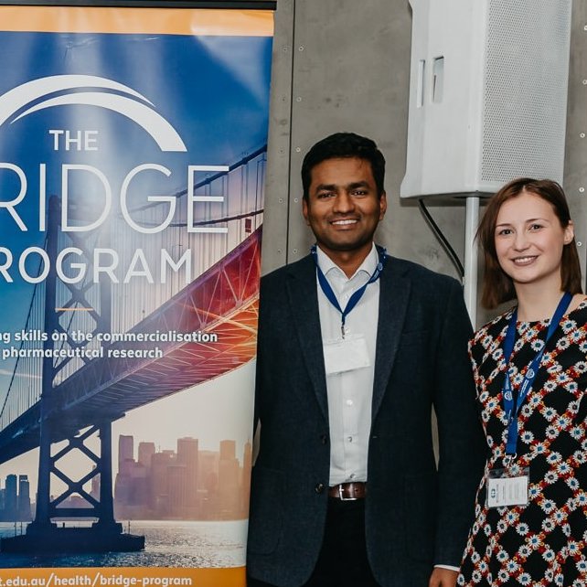MTPConnect_AUS's tweet photo. After a stellar 3 days w #pharma research 🌟 @  @program_bridge Symposium, our #podcast has all the action! We speak to @QUT Exec Director Prof @Lyn_Griffiths_ @Amgen Sean Lybrand &amp; 2019 pitch winners @jcu Pradeep Pillai &amp; @UTSEngage @kate_samardzic - stay tuned 📸 Shardey Olynyk https://t.co/2rVfotWFz0