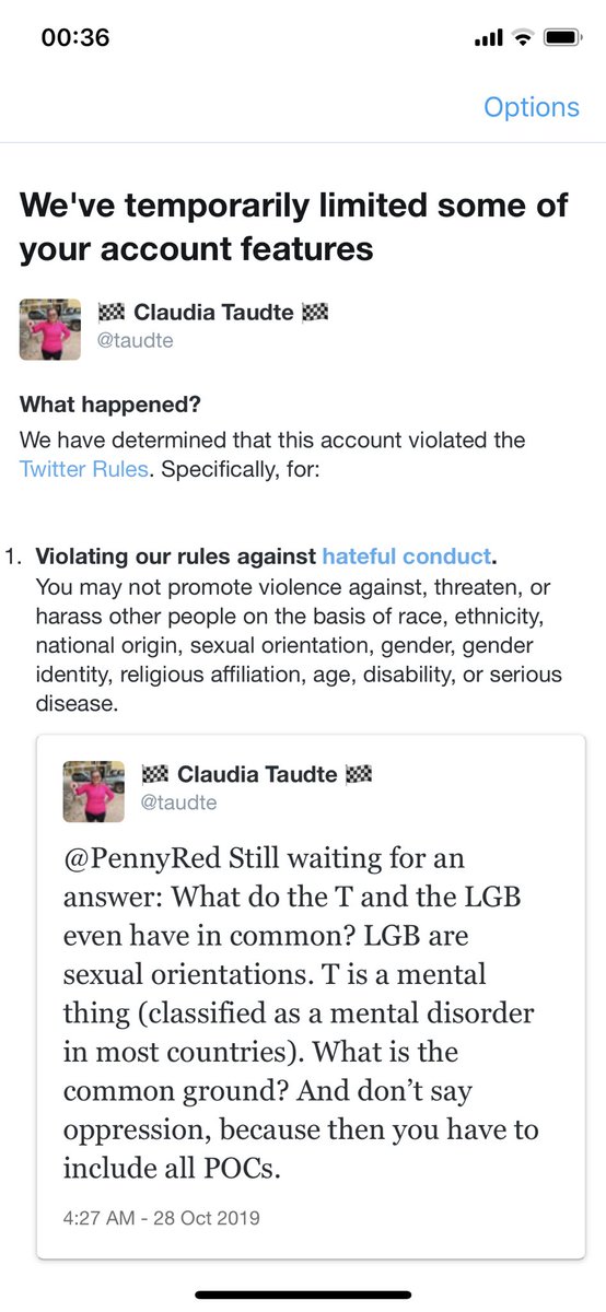 158. If you ask what the T has in common with the LGB, Twitter will ban you. #TwitterIsHomophobic #WarOnWomen