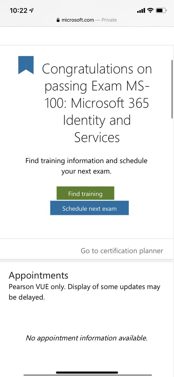 Boom! Passed the MS-100 exam at #MSIgnite today