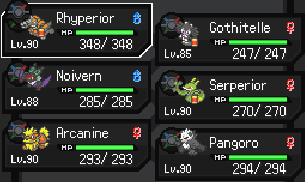 LusterSN's tweet image. Finally completed Pokemon Reborn Episode 18 after five months, fortunately before Sword and Shield. Using the same team the whole way through is not the play.