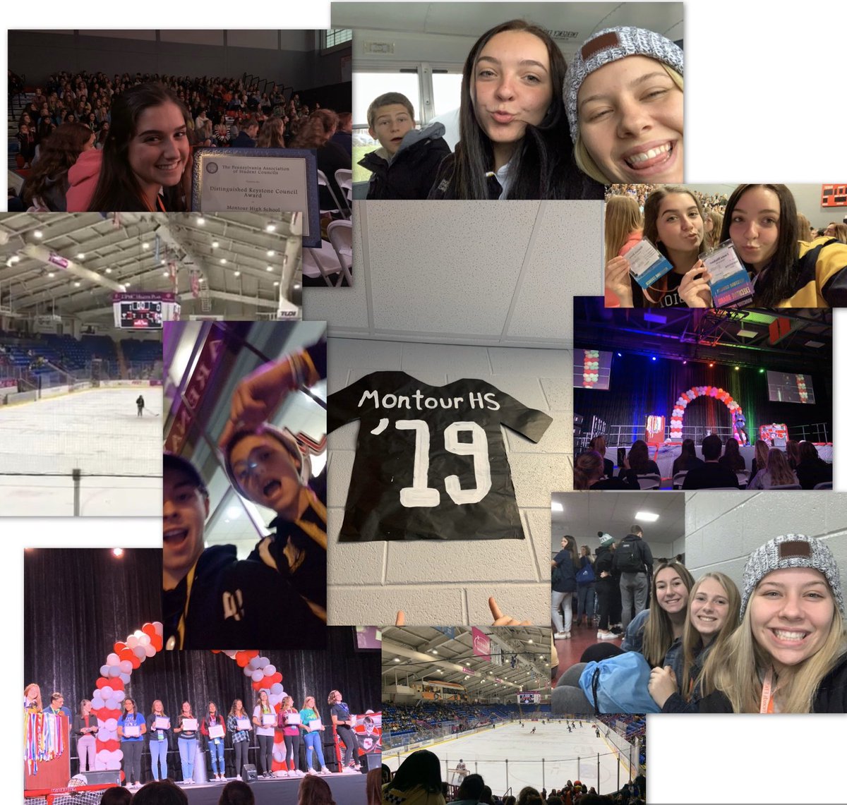 STATES day 1 is complete with the fun activity of attending the @JohnstownHawks game! We are very excited to update more tomorrow when workshops are in full swing as our members will learn lots about taking their shot at leadership!!!