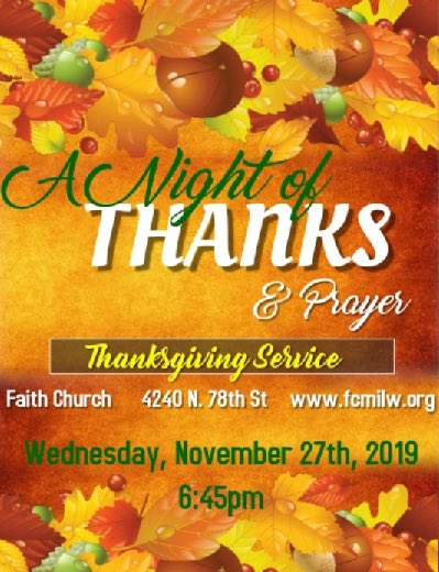 I will praise God’s name...and I will honor Him with thanksgiving. Psalm 69:30 (NLT)
Make it personal...come &amp; join us!