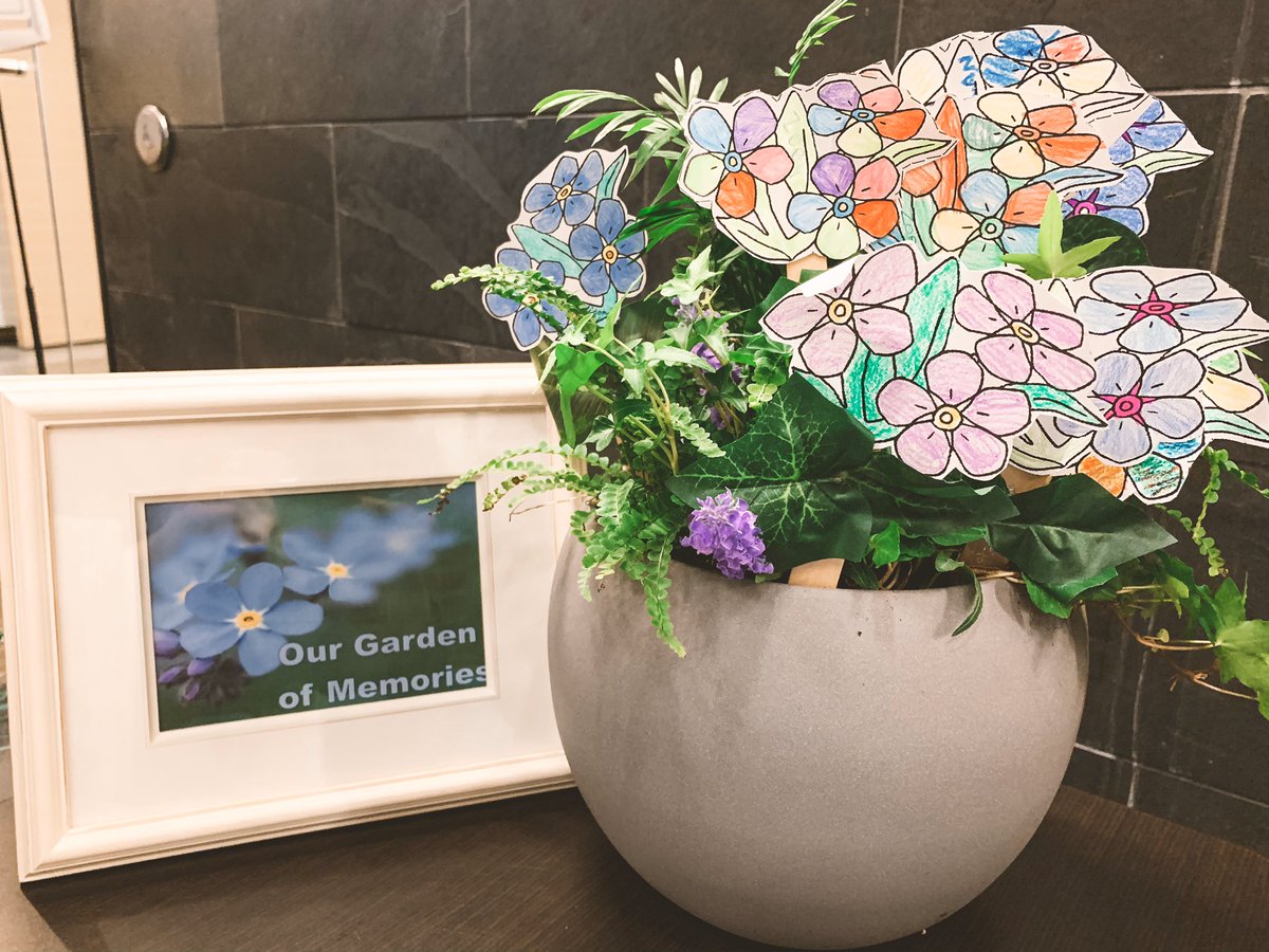ChildLifeSteph's tweet photo. This evening @mch_childrens  Pediatric Memorial we gathered to remember young lives lost too soon. Siblings placed a forget-me-not flower in the Garden of Memories to honour their loved one.                 /1 https://t.co/NuwemUtYHy