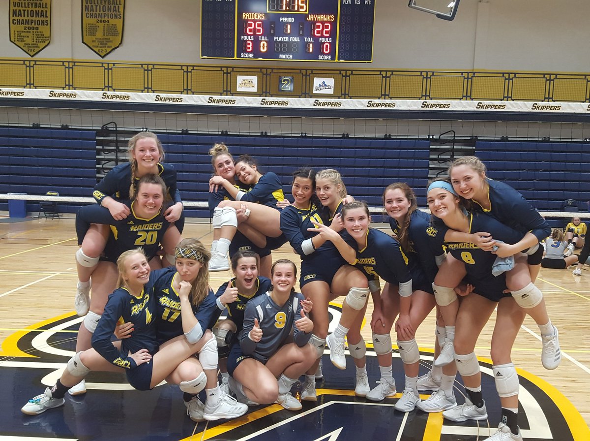 <a href="/grccvb/">GRCC Volleyball</a> with a 3 set win over Muskegon after Annie's 10th kill ended it. Now on to winners bracket final tomorrow at 8pm vs Glen Oaks.