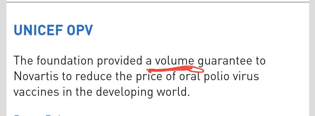 This my friends is how the rich enrich each other.Pakistan is forced to buy x amount of Polio vaccines regardless of whether they need it or not from Novartis... Instead of manufacturing their own which could be much cheaper.