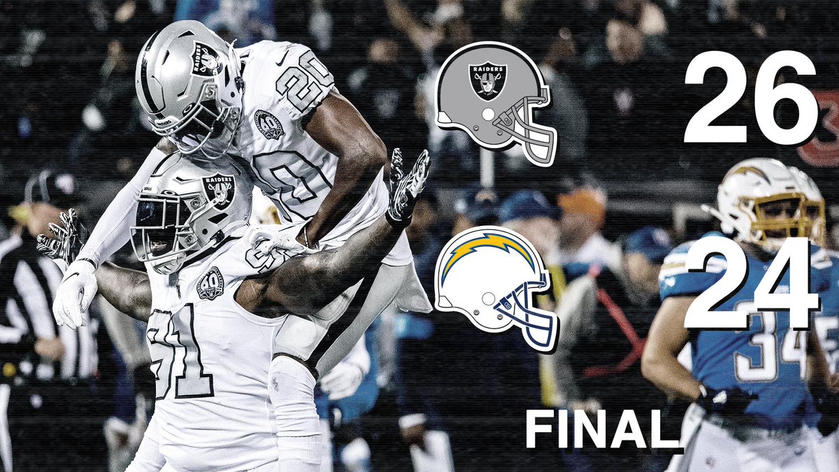 Exhale. #RaidersWin