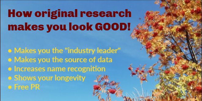 mp_bsr's tweet photo. How your original research makes great PR and builds your company’s reputation https://t.co/9es87arfwg RT @amabaie https://t.co/hpCG9kMnGe