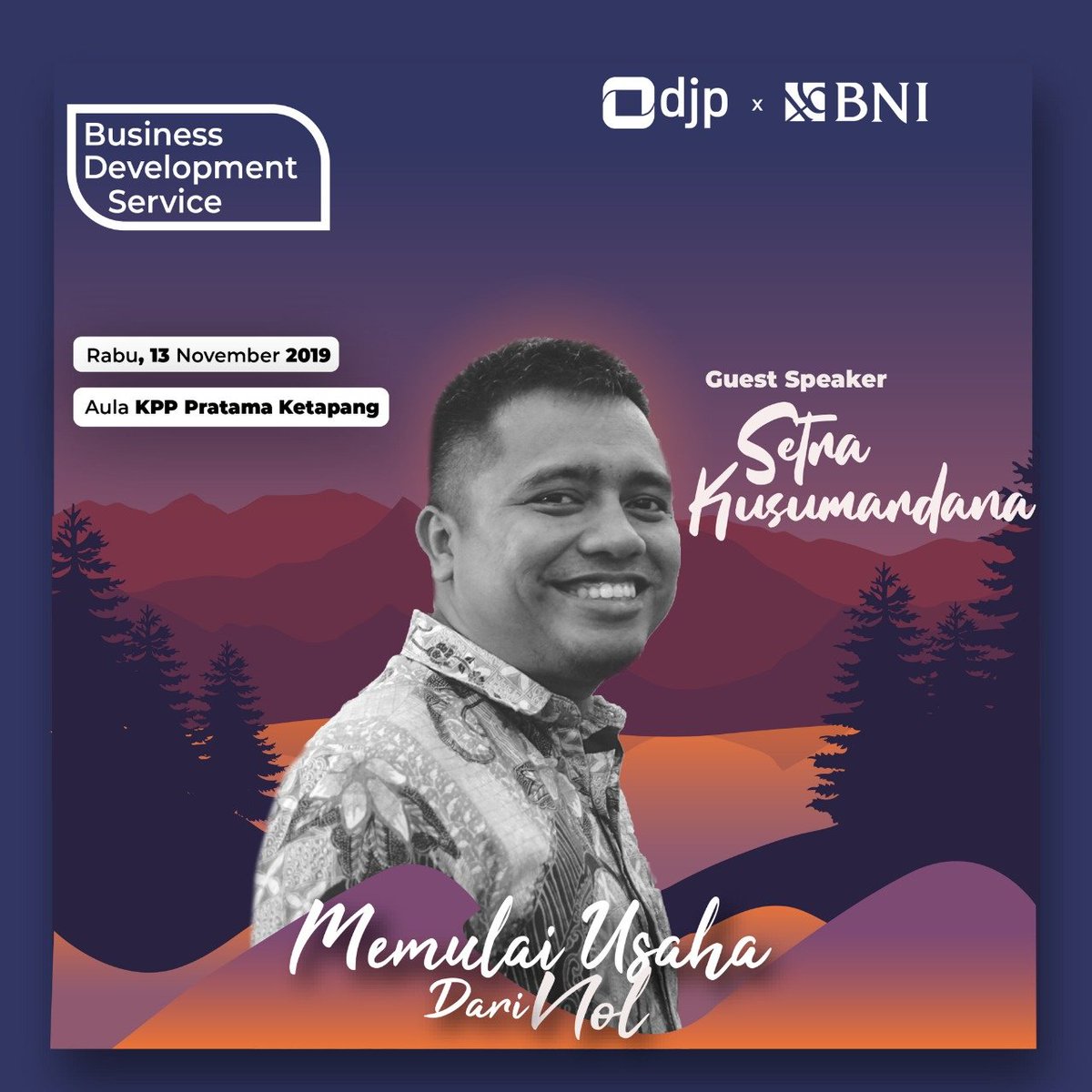 pajakketapang's tweet image. #KawanPajak pengen ikutan?
GRATIS! Daftar via 083865557033 (WA).

#BusinessDevelopmentService kali ini menghadirkan Bang @thesetra yang akan berbagi pengalaman dan kiat sukses memulai usaha dari nol di tengah segala keterbatasan.

#PajakKuatIndonesiaMaju
#entrepreneur #seminar