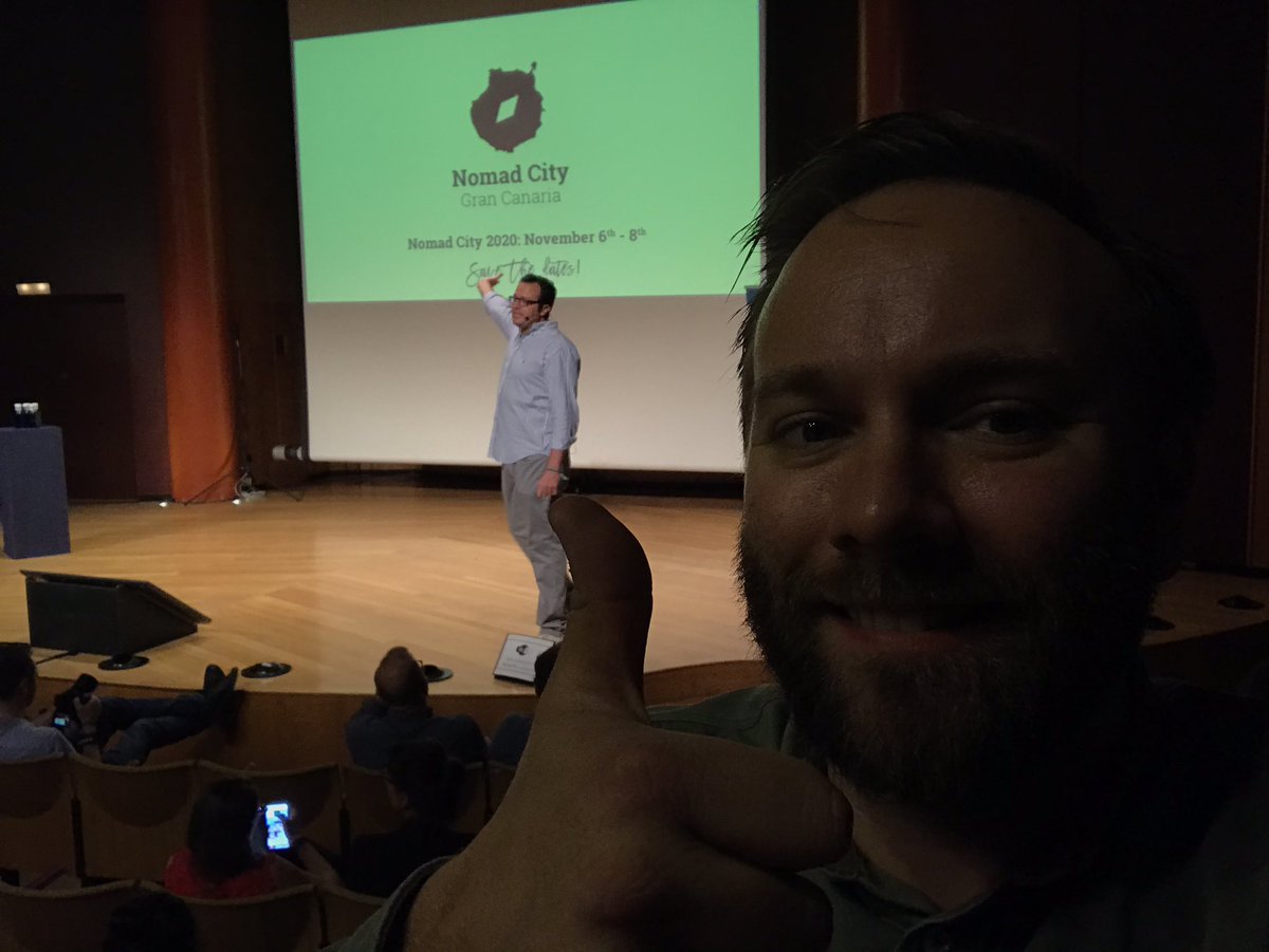 Excited for day two of <a href="/nomadcityGC/">NomadCity Gran Canaria</a> 😊 sharing the power of #remotework! #NomadCity2019 #GranCanaria