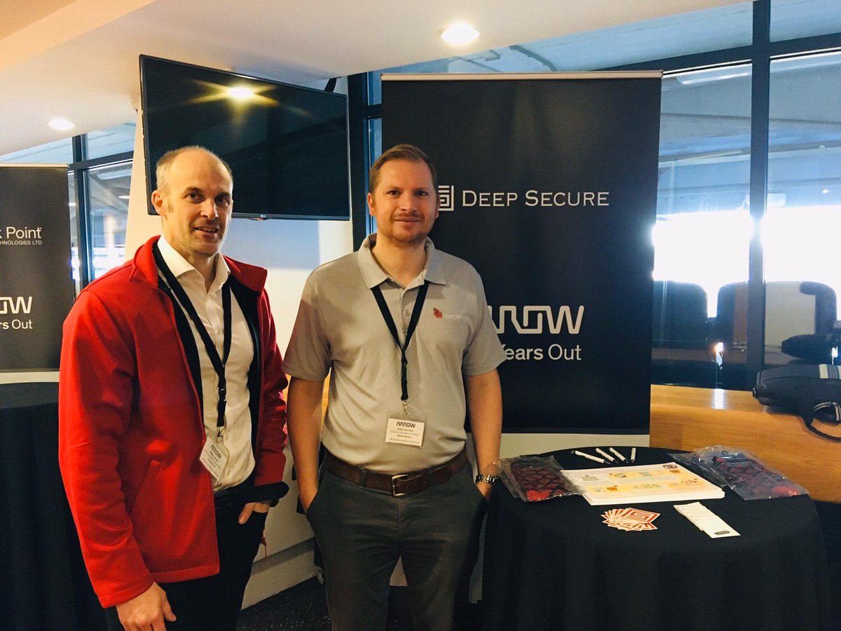 DeepSecureLtd's tweet photo. Busy week for our channel team! Mark Leonard & Gavin Herman are at Arrow's ECS Ireland #nowthatswhaticallcloud event at Croke Park. Pop by the stand, they will be happy to chat! #zerotrust #malware #deepsecure #arrowecs #webportal https://t.co/YlyE4hIEkw